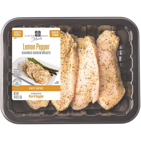 Custom Made Meals Lemon Pepper Chicken Cutlet - 1lb - image 1 of 4