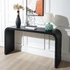 PAGED Wood Console Table, Curved Waterfall-style Entryway Table, Entryway Sofa Side Table with Wood Beads, Entrance Table - 2 of 4