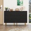 LOVMOR 3 Drawer Cabinet, 23.63"Accent Storage Cabinet, Suitable for Bedroom, Living Room, Study,Blue - image 3 of 4