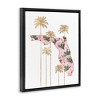 Stupell Industries Florida State Flamingo Pattern Floating Frame Canvas Art, Black, 17" x 21" - 2 of 4
