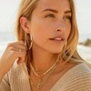 5mm Gold Hoop Earrings, Sterling Silver, Hypoallergenic, Lightweight, for Women - 2 of 4