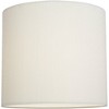 Springcrest 13 1/4" Top x 13 1/4" Bottom x 12" High x 12" Slant Lamp Shade Replacement Medium White Sandstone Drum Modern Linen Spider Harp Finial - 3 of 4
