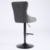 CLIHOME Set of 2 Retro PU Swivel Barstools Adjustable Seat Height, Modern Bar Stools with Backs Comfortable Tufted - 3 of 4
