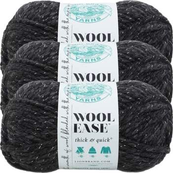 (3 Pack) Lion Brand Wool-Ease Thick & Quick Yarn - Constellation Metallic