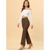 INSPIRE CHIC Women's Casual High Waist Wide Legs Bell Bottom Flared Long Pants - 4 of 4