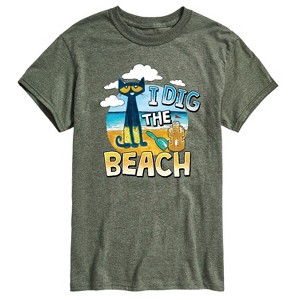 Men's - Pete the Cat - I Dig The Beach Short Sleeve Graphic T-Shirt - 1 of 4