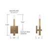 Capital Lighting Blake 1 - Light Wall Light in  Aged Brass - 2 of 4