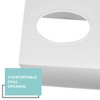 Dwellza Home Square Plastic Decorative Facial Tissue Box Cover Fits Any Vanity Countertop, Bedroom Dresser, Office, Or Bathroom Decor - 3 of 4
