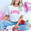 Simply Sage Market Love Varsity Hearts Short Sleeve Graphic Tee - 2 of 4
