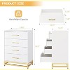 Garvee Narrow Chest of Drawers with Handles, Small Storage Cabinet with Anti-Tip Design for Bedroom, Living Room, Hallway - 2 of 4