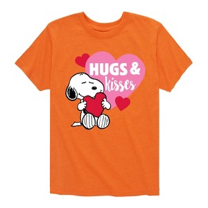 Boys' - Peanuts - Snoopy Hugs And Kisses Short Sleeve Graphic T-Shirt - 1 of 4