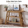 Tribesigns 47.24-Inch Solid Wood Console Table, 3-Tier Farmhouse Entryway Table with Shelves, Narrow Accent Table for Living Room, Hallway - 4 of 4