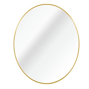GlasFlength Decorative Wall Mirrors Simple Small Mirror Wall Art Wall Mirror Bathroom Mirrors for Over Sink Living Room, Gold, 30"*30"*1.1" - 1 of 4
