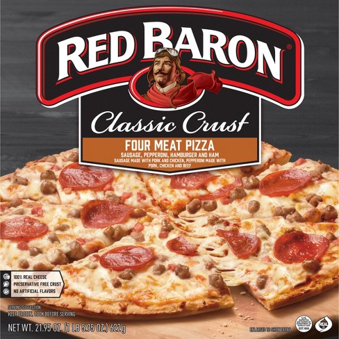 Red Baron Classic Four Meat Frozen Pizza - 21.77oz : Target