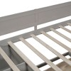 PAGED Twin Size Daybed Modern Wooden Bed Frame Simple Sofa Bed with 4 Drawers and Open Storage Shelves for Bedroom - 3 of 4