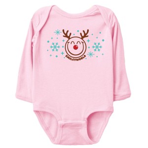 SmileyWorld Reindeer Snowflakes - Baby Long Sleeve Bodysuit - 1 of 4