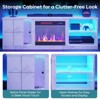 Pinmoco Electric Fireplace TV Stand with Storage Cabinet and LED Open Shelf for TVs up to 70 inch - 4 of 4