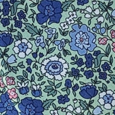 green, blue and white