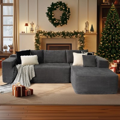XIZZI Modular Sectional Sofa Couch,L-Shape Upholstered Couch,Modern Minimalist Couches for Living Room,Free Combination Deep Seat Corner Couch