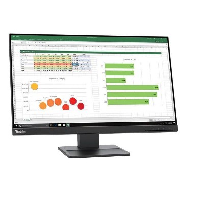 Lenovo ThinkVision E24q-20 23.8" WQHD WLED LCD 75Hz Monitor - 16:9 - Raven Black