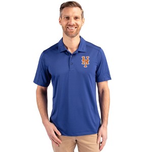 New York Mets Cutter & Buck Prospect Eco Textured Stretch Recycled Mens Big & Tall Polo - 1 of 1