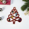 Unique Bargains Christmas Brooches YNCP3385 Christmas Tree Red Alloy Dripping Wax Multicolor 15.75"x1.77" 1 Pc - 2 of 4