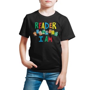 Boys' - Dr. Seuss - The Cat In The Hat Book Cover Reader I Am Short Sleeve Graphic T-Shirt - 1 of 4