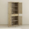 NicBex Storage Buffet Cabinet 72" Freestanding Kitchen Pantry Floor Sideboard Cabinet with 4 Soft-Close Doors, Drawer and Adjustable Shelves - 4 of 4