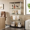 INFURNIC Decorative Bookshelf Glass Display Cabinet with Lock, 4-Shelf Curio Cabinet with Double Doors for Living Room, Black, 64.37"*17.32"*6.89" - 4 of 4
