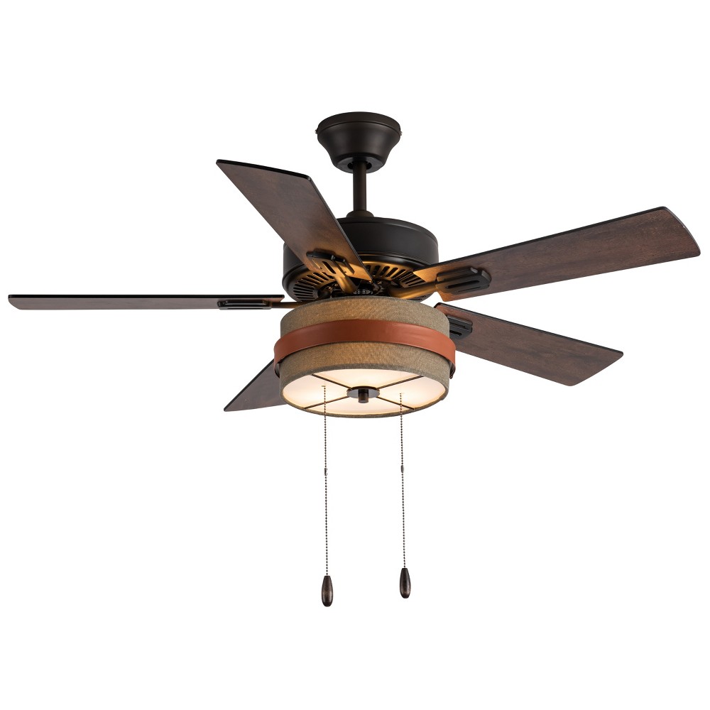 Photos - Air Conditioner 42" 5 Blade Lara Oil-Rubbed Bronze Lighted Ceiling Fan - River of Goods
