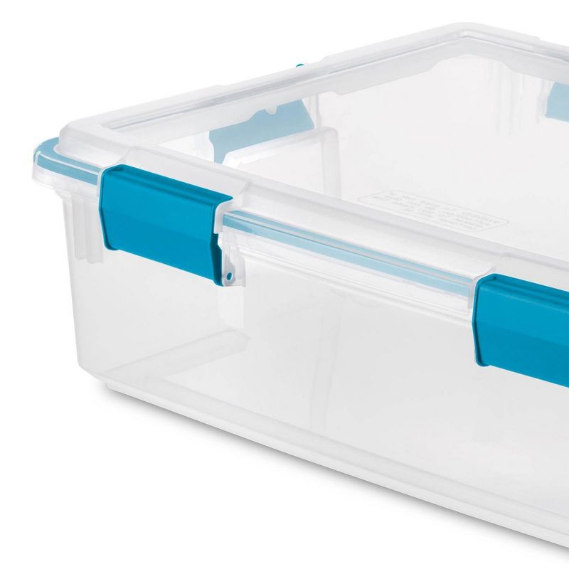 Sterilite Multipurpose Plastic Under-Bed Storage Tote Bins with Secure Gasket Latching Lids for Home Organization, 4 of 8