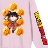 Dragon Ball Z Gohan With Dragon Balls Crew Neck Long Sleeve Cradle Pink Adult Sweatshirt - 3 of 3