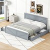 King Size Wooden Platform Bed with Four Storage Drawers and Support Legs - 2 of 4