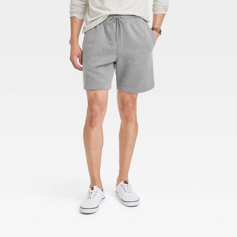 Men's 7 Ultra Soft Fleece Pull-On Shorts - Goodfellow & Co™ Cement Gray XL