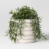 Banded Stoneware Indoor Outdoor Planter Pot - Threshold™ - image 3 of 4