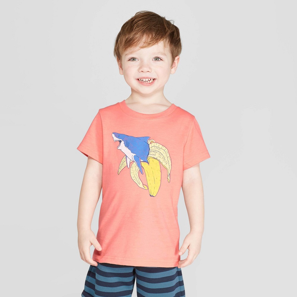 Toddler Boys Short Sleeve Banana Shark T Shirt Cat Jack - boys crew neck short sleeve roblox graphic t shirt preschool big kid