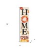 HomeRoots 36" Black Off White And Orange Solid Wood Home Sweet Leaves Porch Sign - 3 of 4