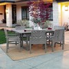 7pc Slatted Extendable Acacia Wood Patio Dining Set - Saracina Home - 3 of 4