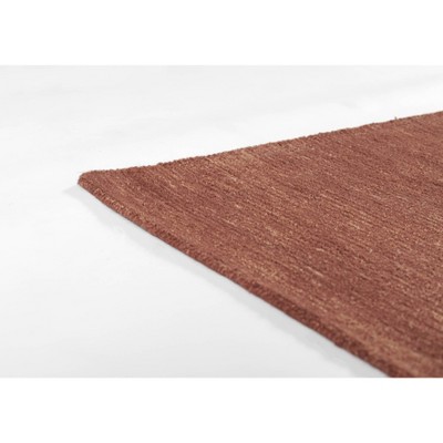 Rust Hand-Tufted Wool Area Rug with Cotton Backing, 5' x 8'