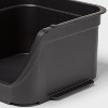 2.6qt Open Front Stackable Storage Bin - Brightroom™: Portable Black Utility, Universal Spring Storage, 5" H - image 3 of 3