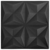 VidaXL 3D Wall Panels 24 pcs 19.7"x19.7" Origami Black 64.6 ftÂ² - 2 of 4
