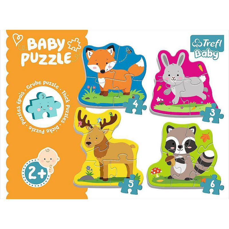 Trefl Forest Animals Kids Jigsaw Puzzle - 8pc: Toddler-Friendly, Age 1 & Up, Fine Motor & Memory Development, 4 Set Cardboard Puzzle, 1 of 8