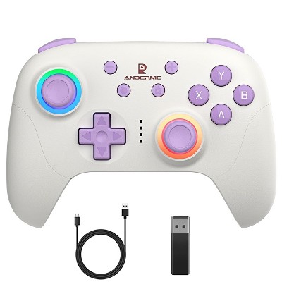 Anbernic RGP01 Wireless Gaming Controller Gamepad for PC Plug and Play Gaming with Hall Effect/Triggers Joystick Switch/PC/Steam/Android/IOS