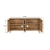 GDFStudio Mid Century Modern 62.99'' Carved Flower Door Cabinet with Adjustable Shelves - 3 of 4