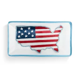 DEMDACO American Flag Rectangle Platter