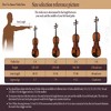 AZL1 Life Concept Orchestral String Instruments 4/4 Full-Size Violin Set with Premium Accessories, Brown, 22.15"*8.15"*0.98" - 3 of 4