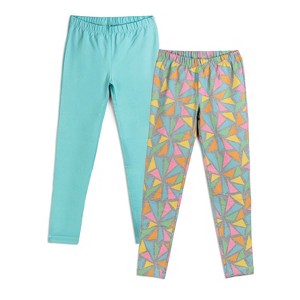 Mightly Toddler 2pk Fair Trade Organic Cotton Reinforced Knee Leggings - 1 of 2
