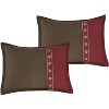 Home Mart Goods 7 Piece Burgundy Brown Embroidery Soft Bedding Comforter Set - 3 of 4
