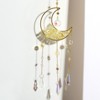 Unique Bargains Moon Suncatcher Handmade Natural Crystals Rainbow Patterns Stained Glass Window Panels - 3 of 4
