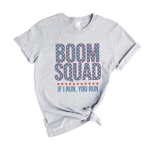 Simply Sage Market Women's Boom Squad Varsity Stars Short Sleeve Graphic Tee - 1 of 3